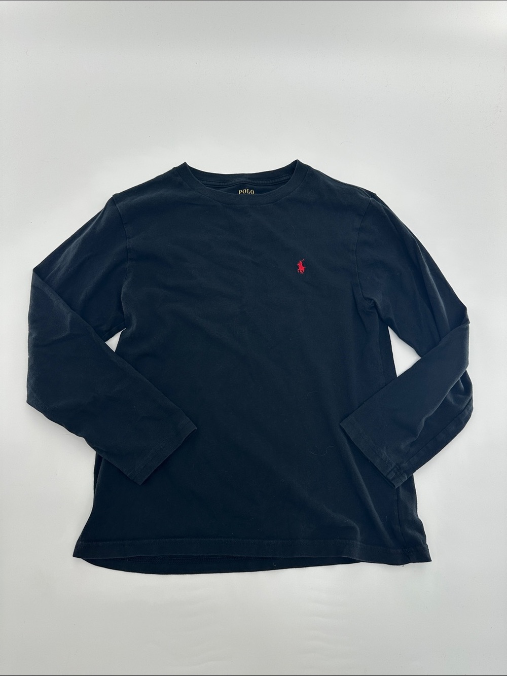 Polo by Ralph Lauren Black Long-Sleeve Tee with Red Pony